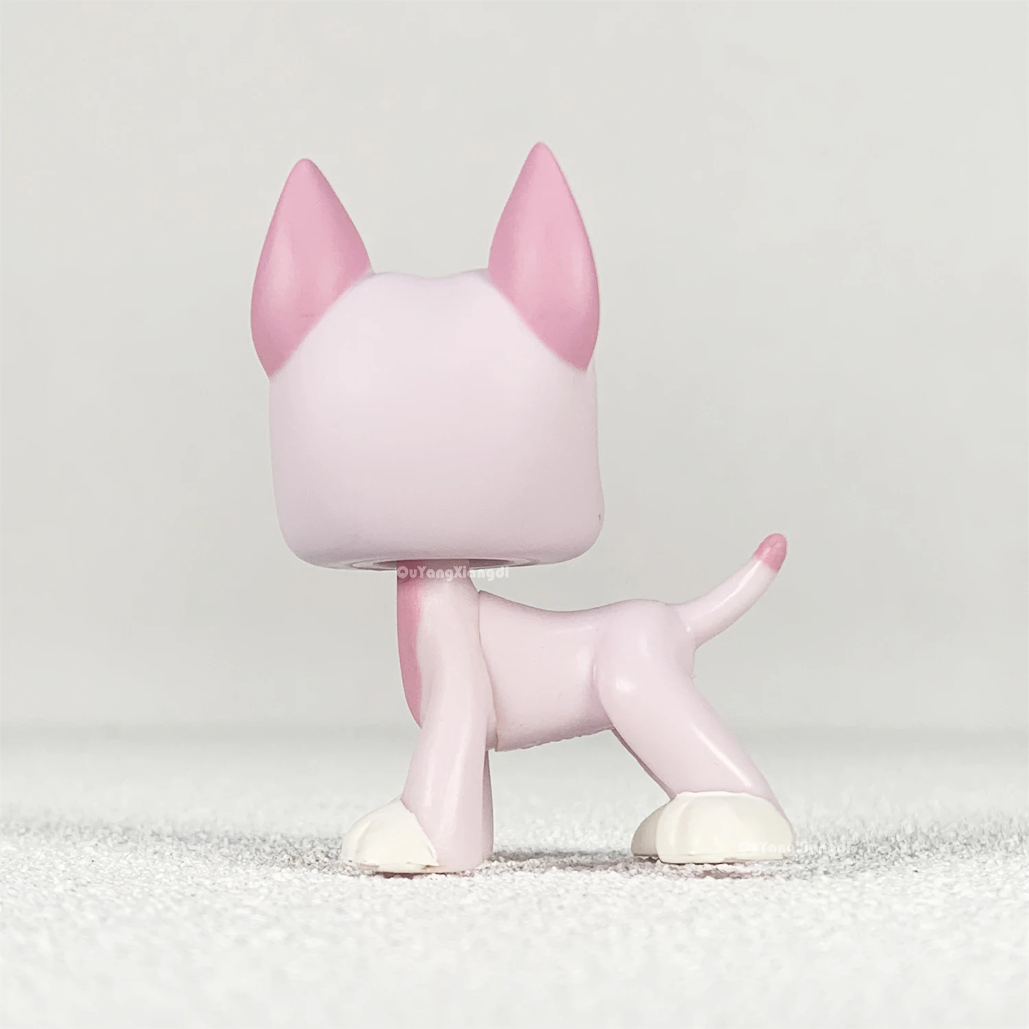 CWG121 Pet Shop Animal Cute pink puppy with erect ears action Figure cute Dog