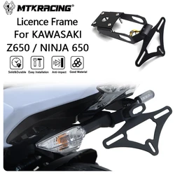 MTKRACING 라이센스 프레임, 가와사키 Z650, 닌자 650 2017-2024 번호판 거치대, 리어 테일 프레임, 펜더 엘리미네이터 브래킷