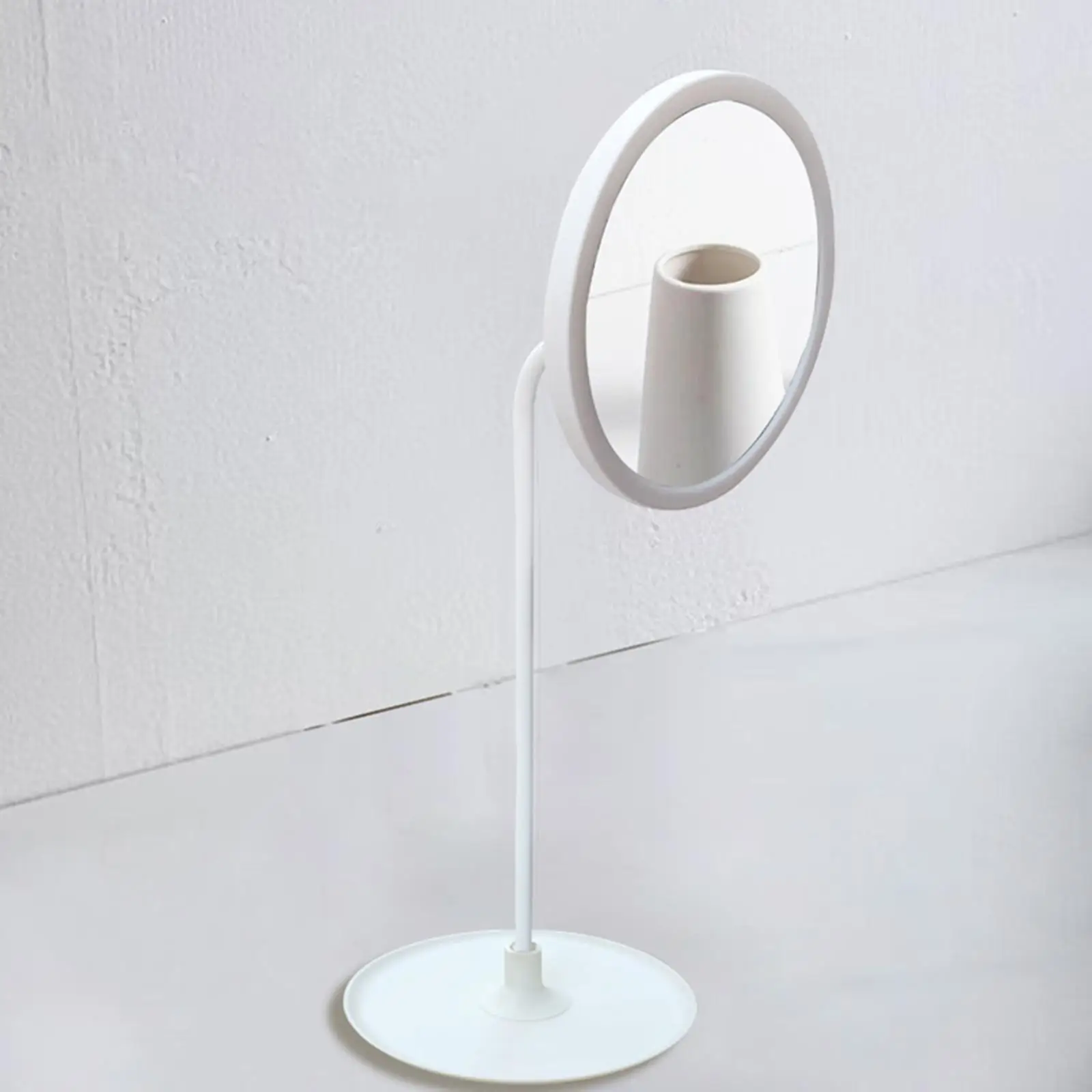 Miroir de maquillage flexible avec escalier à bijoux, rangement pour cosmétiques, LED