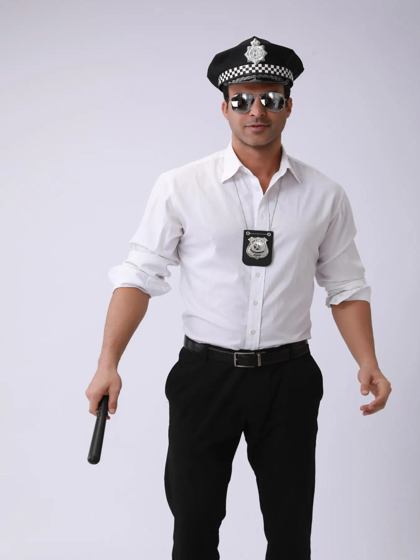 Single Badge Necklace for Role Play, Police Badge, Party Costume, Police Role Play Toy, Party Costume Accessory, Realistic Police Badge image 2