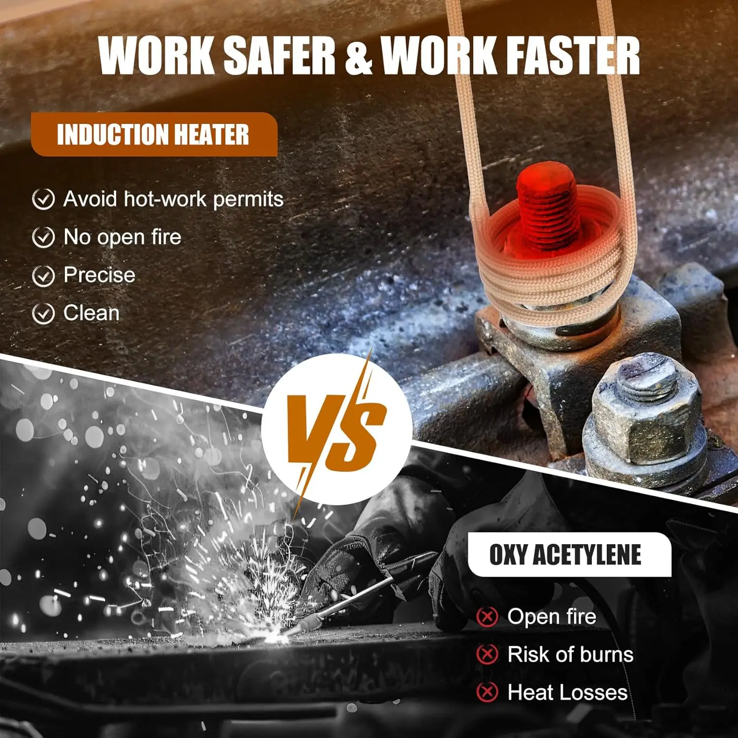 

Комплект магнитного индукционного нагревателя, снятие болтов индукционного нагревателя, ручной инструмент для снятия индукционного болта 1200 Вт 110 В для ржавого винта