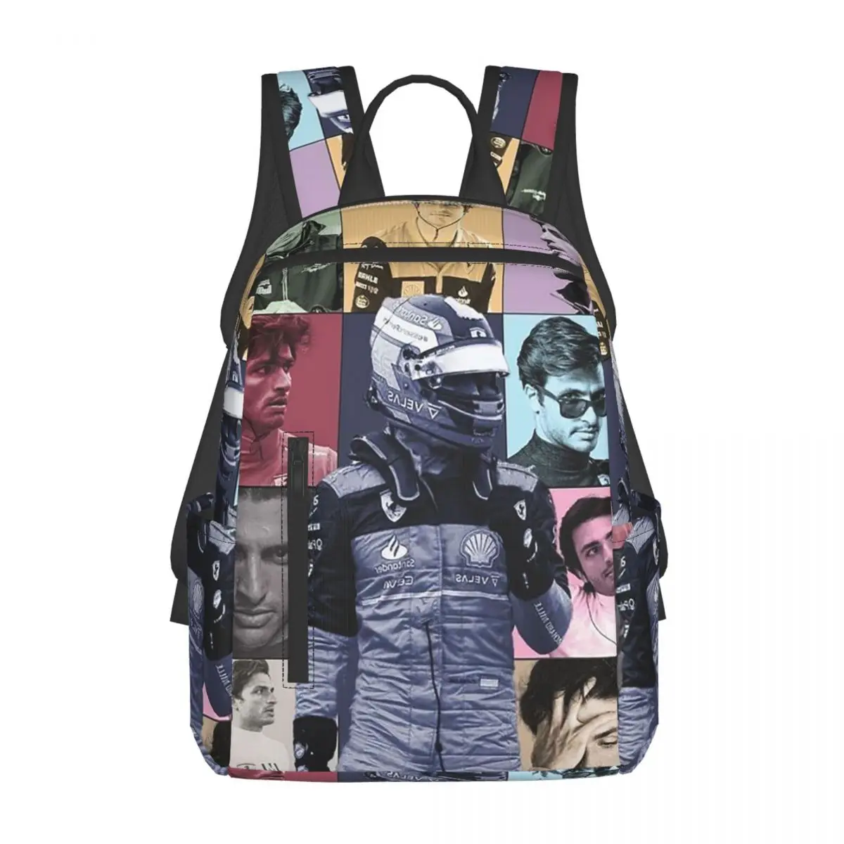 

Carlos Sainz Eras Tour 2025 Backpack Large Capacity Boys Girls BookBag School Bag Shoulder Bags for Men Women
