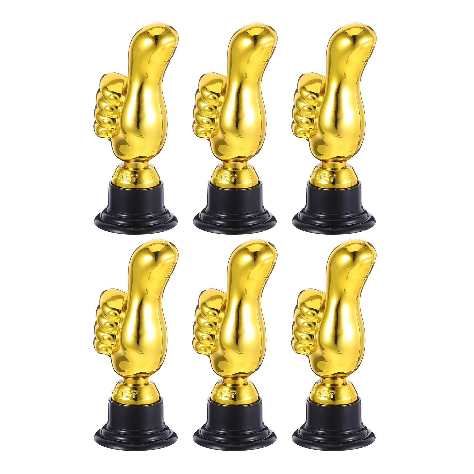 

6Pcs Honor Trophy Fun Lightweight Plastic Trophies for Adult Party Favors Motivational Prize You Tried Awards