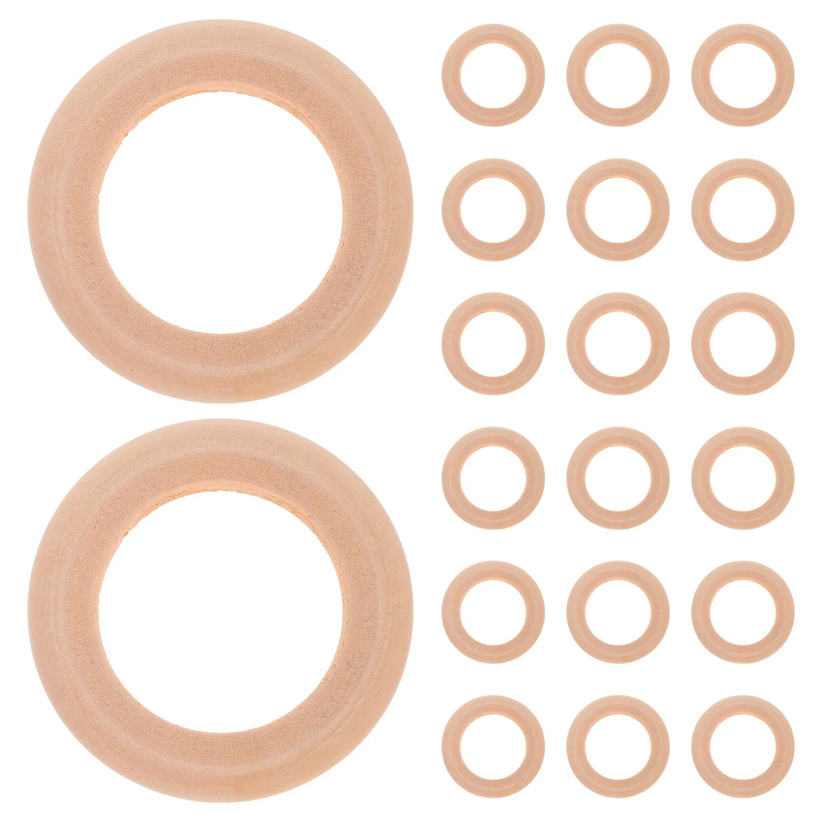 

20 Pcs Napkin Ring Decor Serviette Rings Rustic Desktop for Table Setting Wood Wooden