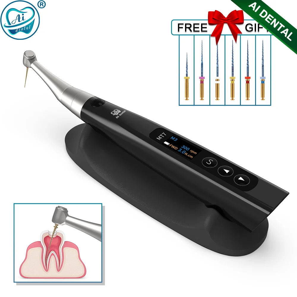 

AI-Endo-MT7 Dental Wireless Endo Motor Endodontic Instrument 360°Rotation 16:1 Standard Low Speed Handpiece for Root Canal Treat