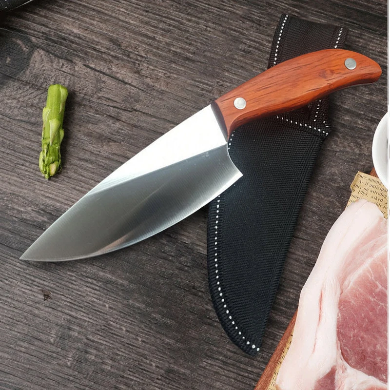 Professinal Fish Filleting Butcher Knife 5Cr15 High Carbon Steel Chef\'s Kitchen Knife Meat Vegetable Cleaver Knives