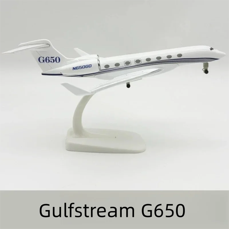 20cm Scale Aircraft Gulfstream G650 Metal Diecast Plane Model With Display Stand Miniature Airplane Enthusiast Static Collection