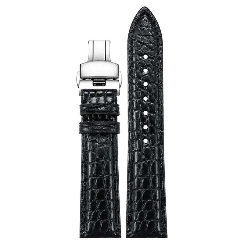 حزام ساعة من جلد التمساح لساعة لونجين ماستر تيان وانغ ميدو تيتوني أوميغا دي فيل - سوار فاخر مقاوم للماء سريع الإصدار