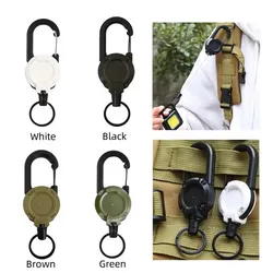 Retractable Keychain Wire Rope Elastic Pull Rope Easy Pull Buckle Anti-lost Extension Cord High Rebound Easy Pull Key Chain