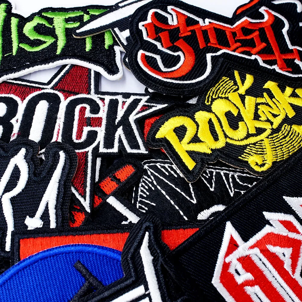 Band ROCK PUNK Cloth Mend Decorate Iron On Patch Clothes Apparel Sewing Decoration Applique Sew On Patches For Clothing Music