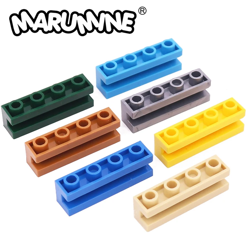 

Marumine 50PCS MOC Brick Modified 1x4 with Channel Technology High-Tech Wall Building Blocks Parts Accessories 2653 Compatible