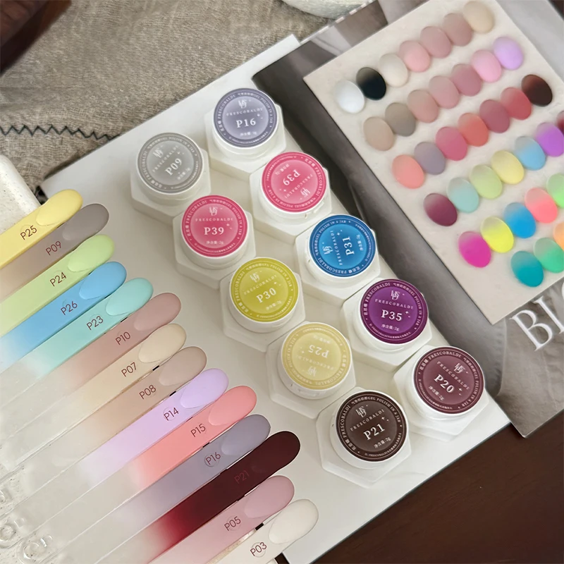 39 Colors High Saturation Nail Air Cushion Patting Gel No Wash UV Nail Polish for Gradient Shading Nail Salon Pat Painting Gel