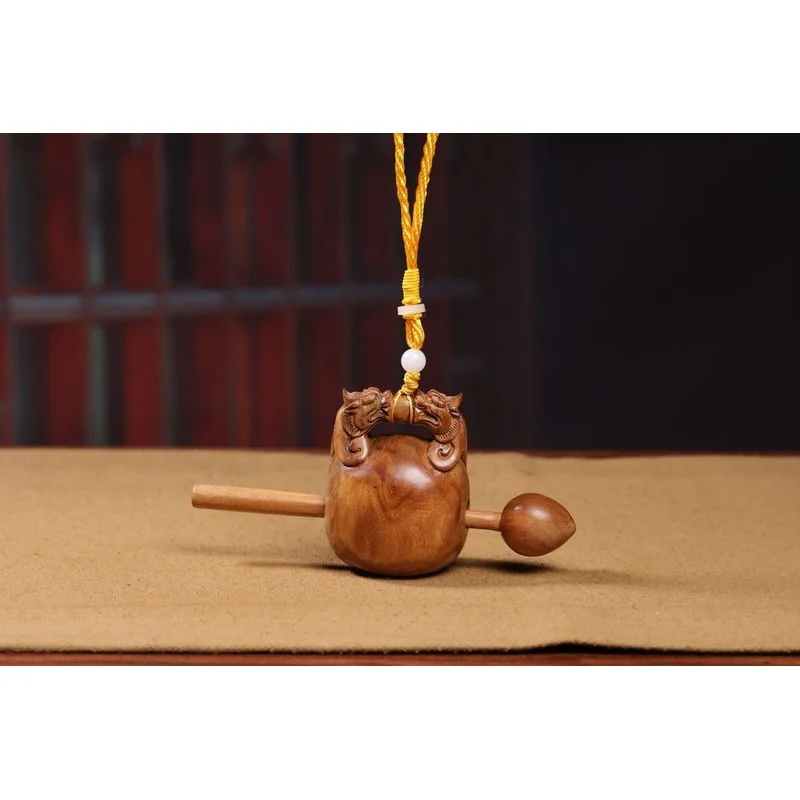 Huanghuali wood fish Wenwan wood carving ornament household decompression ornament