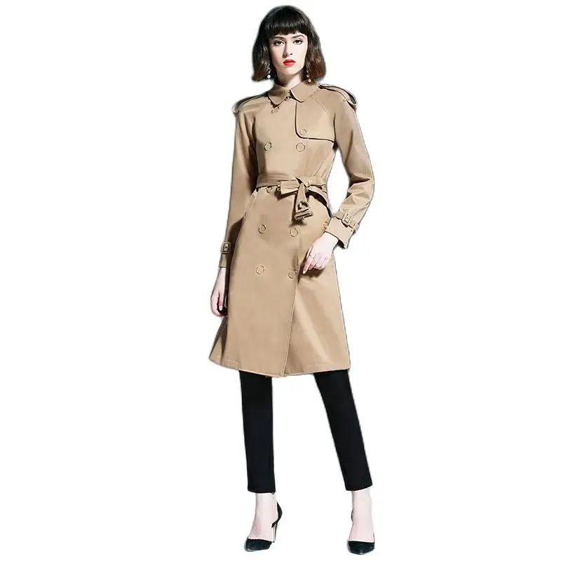 Imagem -03 - Blusão de Seção Longa Feminina Khaki Glamorous Thin Jacket Início do Outono 2023