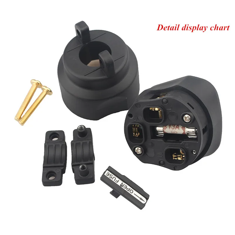 Spina per cavo di alimentazione per febbre da ragazzo placcata in oro / placcata standard britannico HiFi Spina per cavo audio hifi 13A 250V