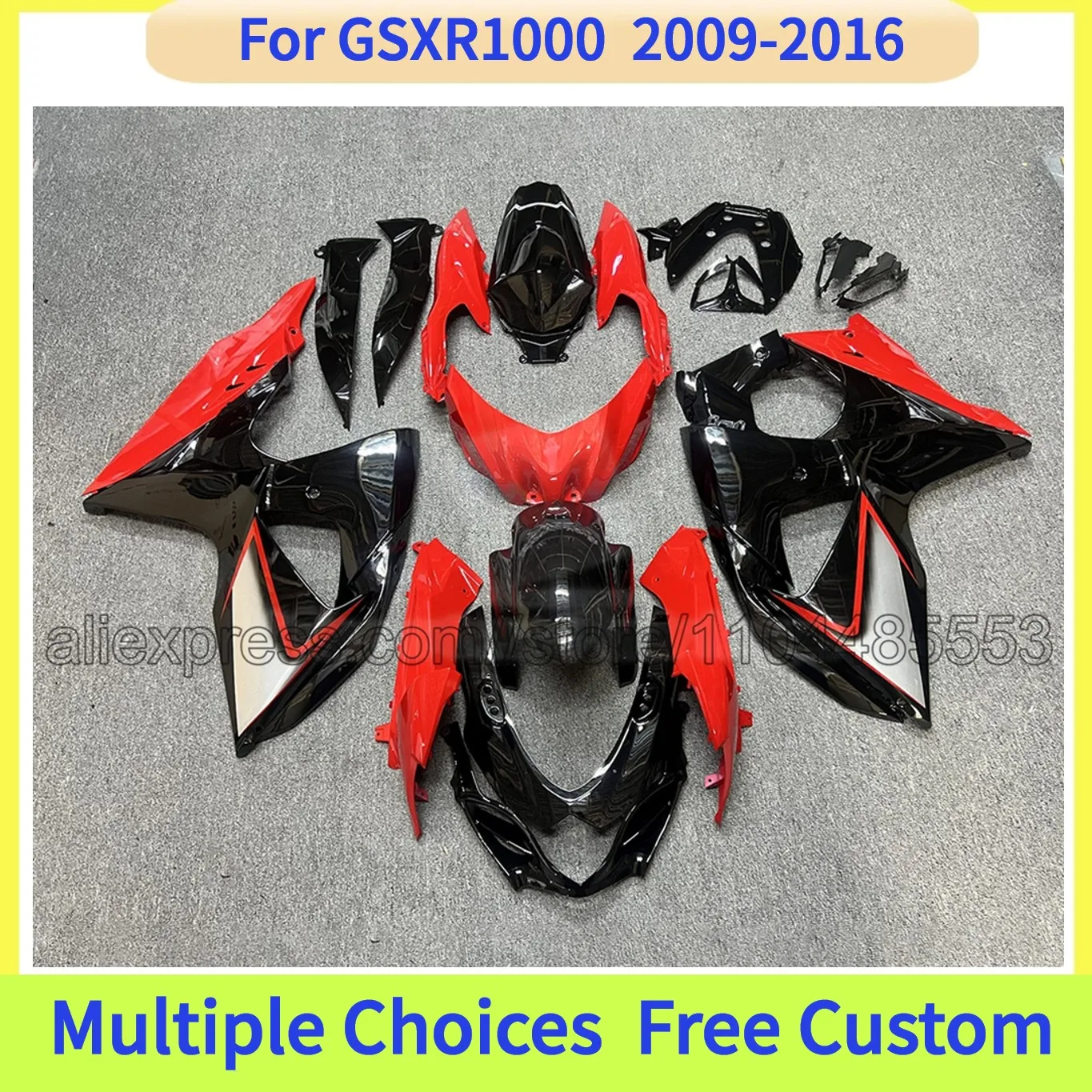 

Motorcycle Fairings Kit Fit For GSXR1000 2009 2010 2011 2012 2013 2014 2015 2016 Bodywork Set High Quality ABS Plastic