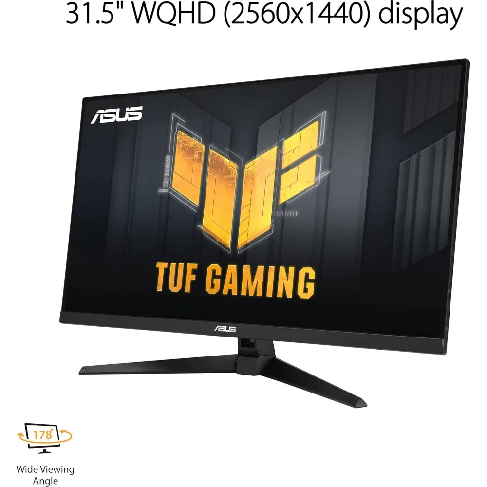 TUF Gaming 31.5” 1440P HDR Monitor (VG32AQA1A) - QHD (2560 x 1440), 170Hz, 1ms, Extreme Low Motion Blur, FreeSync Premium,