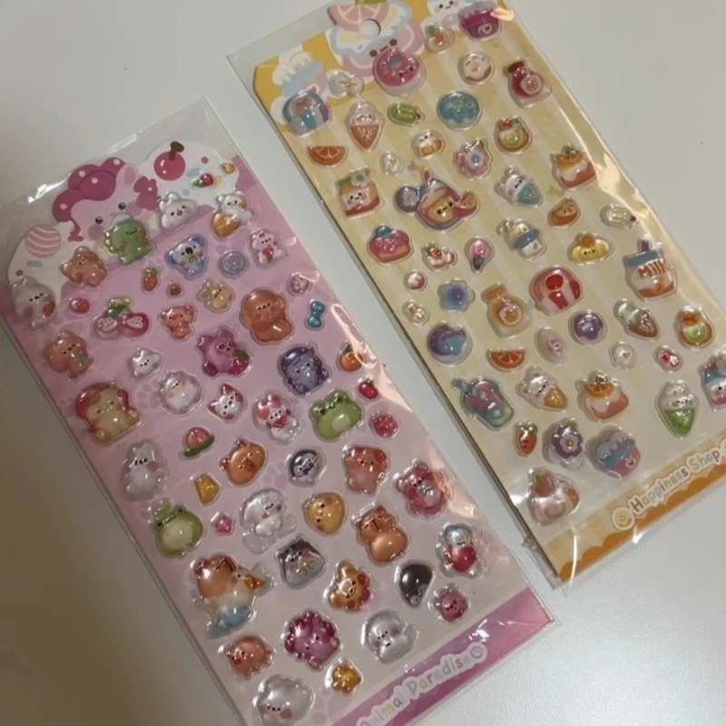 1pc 3D Mini Rabbit Sticker Kawaii Cartoon Animal Stickers Planner Decorative Waterproof Sticker DIY Scrapbook Stationery Sticker