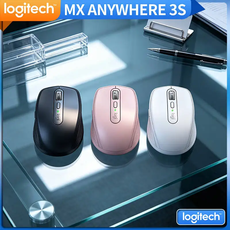 Top-Tier Logitech MX Anywhere 3S - 8000 DPI, MagSpeed Hyper-Scroll, USB-C Charging, Multi-Device Sync, Office Use