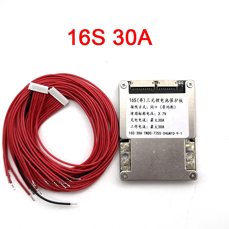 30A 40A 50A 80A 12S 13S 14S 16S 17S 36V 48V 60V Lifepo4 ليثيوم أيون بطارية ليثيوم لوح حماية التوازن BMS 3.7V 3.2V الطاقة