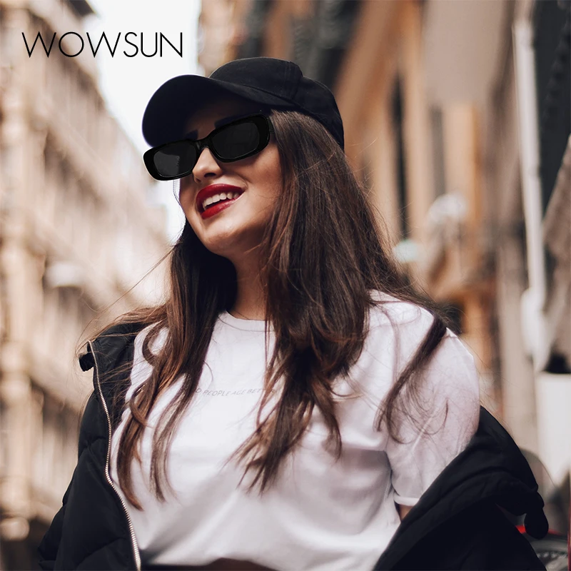 

WOWSU Small Rectangle Sunglasses Women Oval Vintage Brand Designer Square Sun Glasses Shades Female Eyewear Anti-glareUV400 A526