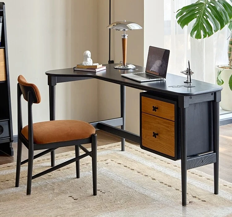 

PYJ medieval style solid wood study small apartment bedroom household corner desk