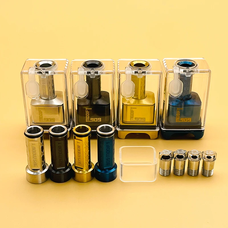 

DSX 909 Modify Xtra RBA stainless steel/transparent PC chambe for Boro or dotAIO V1 V2 With 2.0/2.5/3.0/3.5/4.0mm airflow pins