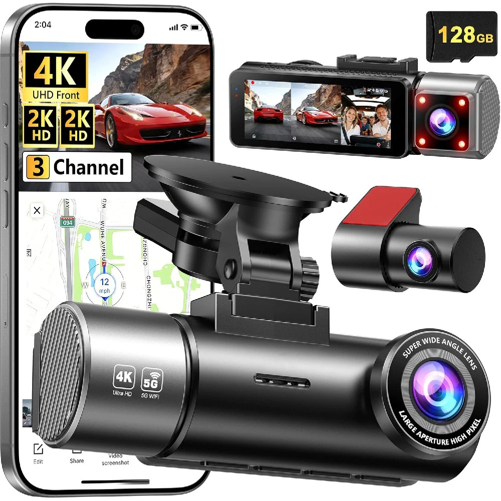 

New 4K Front and rear car interior cameras car WiFi camera built-in GPS gravity sensor 170 wide-angle 24H parking mode