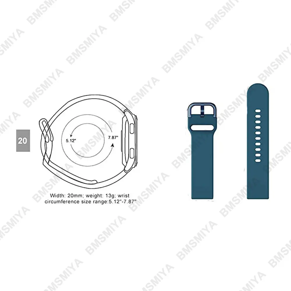 1 قطعة 20 مللي متر حزام ساعة سيليكون لسامسونج جير S2 الحدود سوار حزام لساعة غالاكسي 3 41 مللي متر/42 مللي متر/أكتيف 2 44 مللي متر 40 مللي متر الفرقة