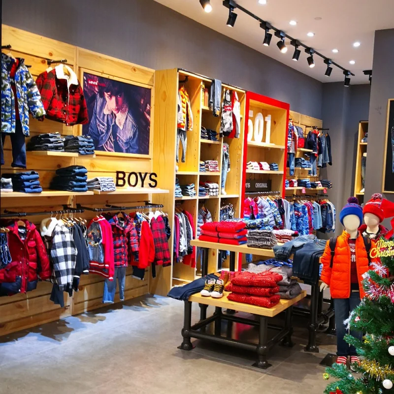 

Customized-Modern Clothing Shop Interior Design Shop Counter Design Garment Store