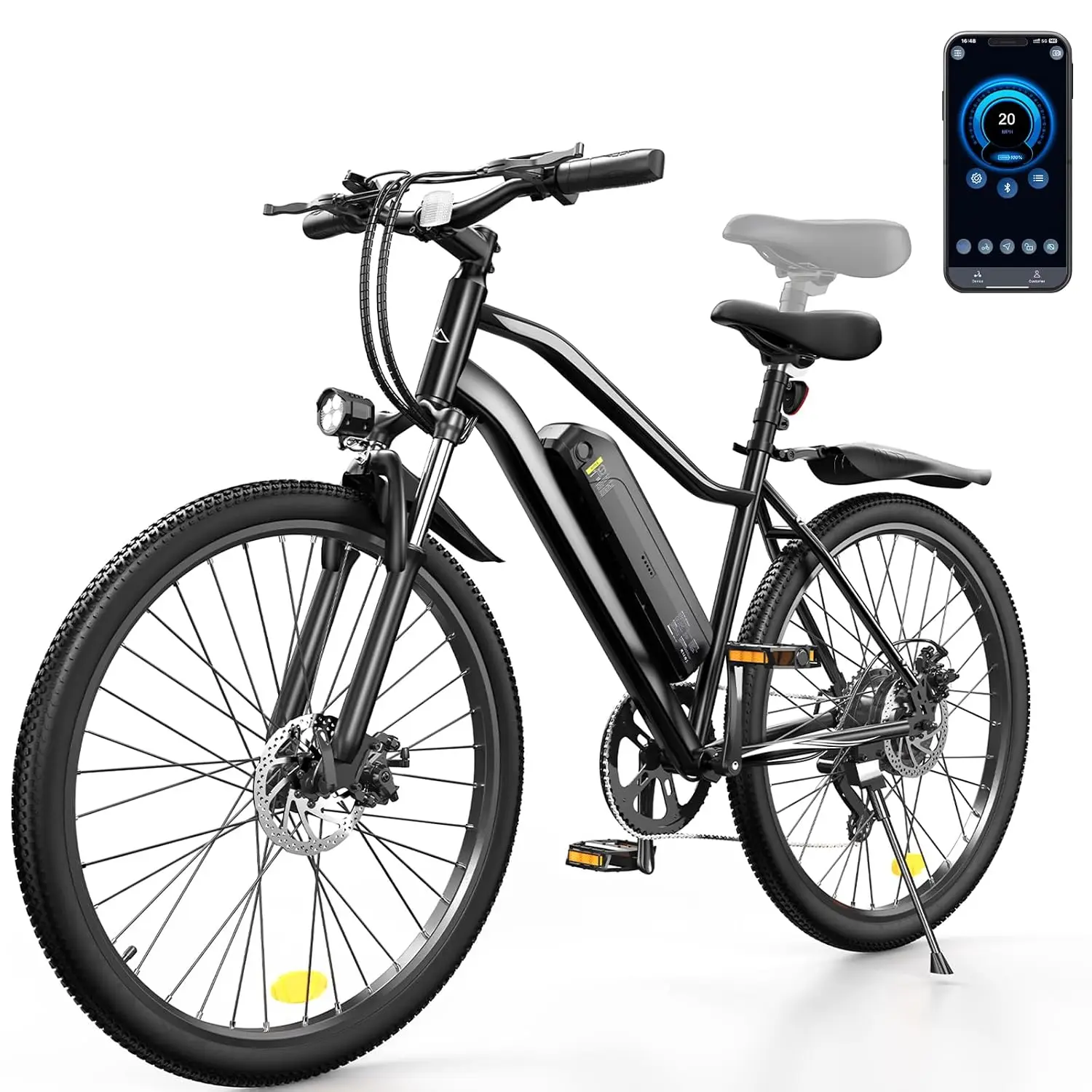 Electric Bike - Electric Bike for Adults, 1500W / 1000W / 750W Peak Motor, Up to 80/75/55Miles, 20MPH EBike, 26'' Tires, Custom
