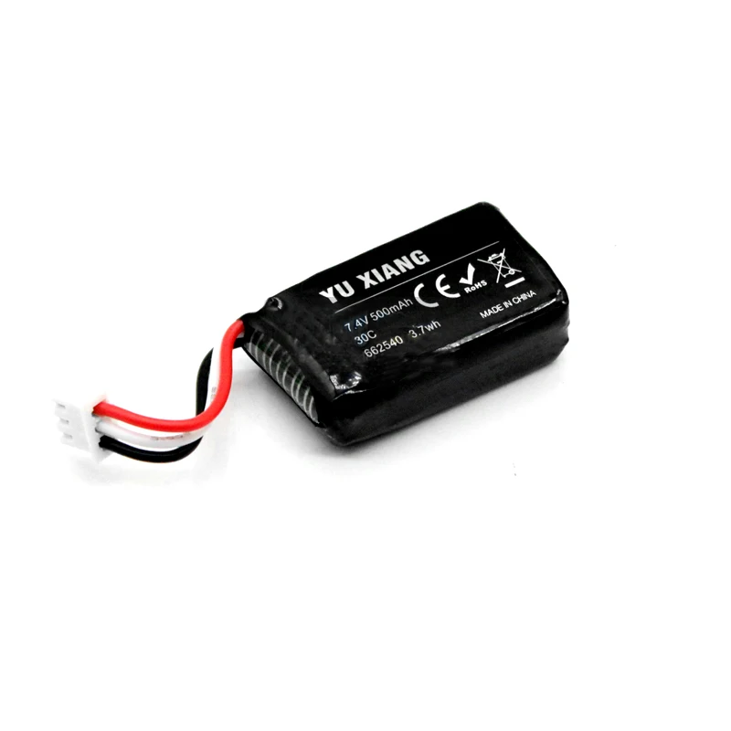 YUXIANG F120เฮลิคอปเตอร์ควบคุมรีโมตอะไหล่7.4V 500MAh Lipo แบตเตอรี่