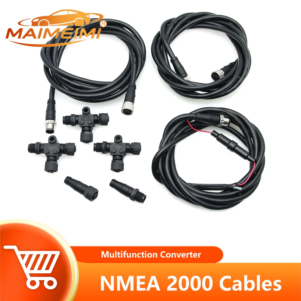 Multifunction Converter NMEA 2000 Cables Sockets Male/Female Terminator Cables 3 Ports 6 Ports Adapter 0.5M~4M Cables for Car