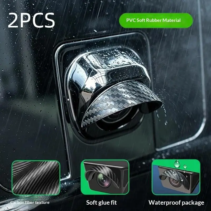 Car Rear View Camera Rain Visor Waterproof Sun Shade Protector Anti-Dust Easy Installation for All Vehicle Types All Season Dri
