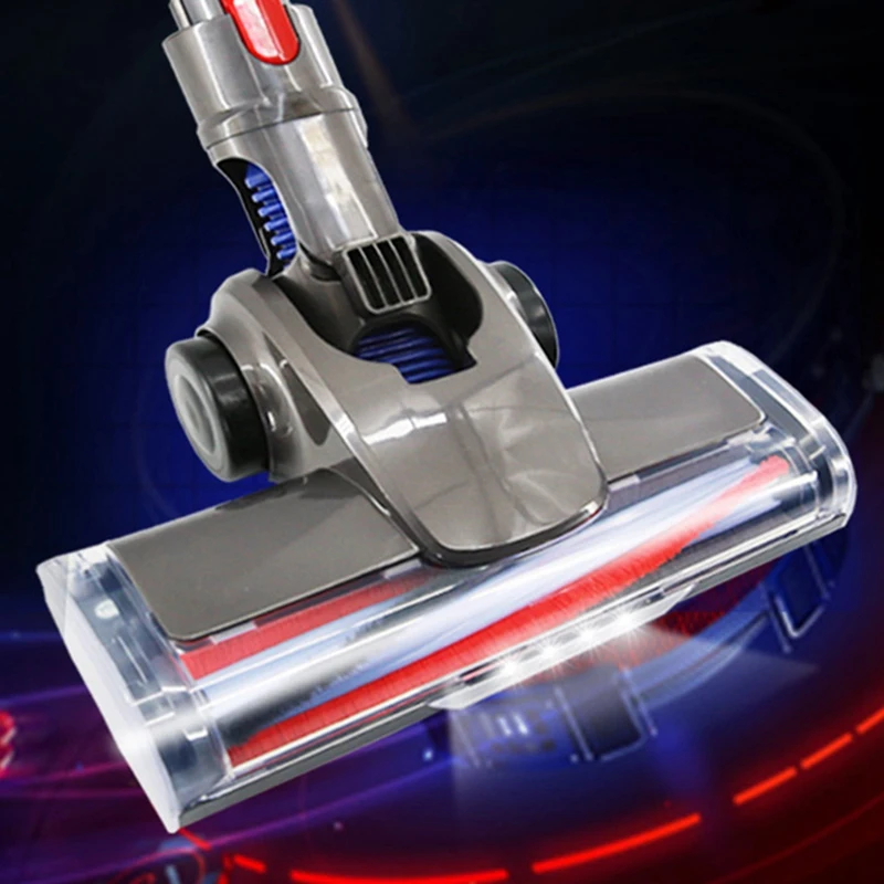 LEDインジケーター付き電動フロアブラシヘッド,クイックリリース,ソフトローラー,dyson v7,v8,v10,v11,掃除機