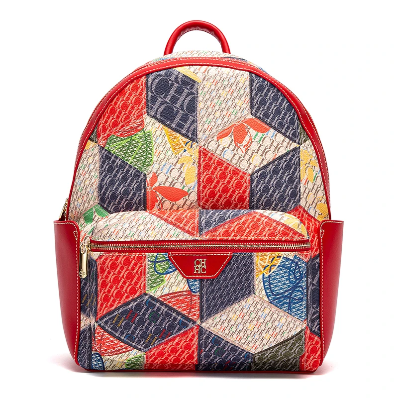 CH Women's Bag Unique Printed Design Sturdy Backpack Burliness Women's Backpack New Large Capacity Printed Travel Bag