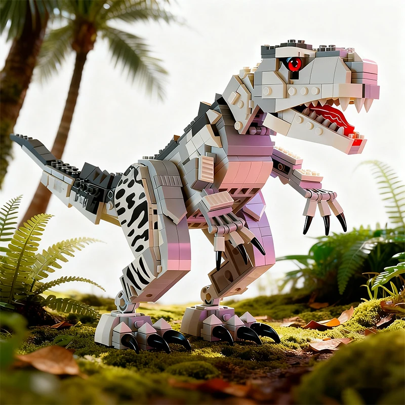 

Набор строительных блоков «Мир динозавров», игрушка-динозавр T Rex, модель животных, кирпичи, строительная фигурка, детский подарок на Рождество и день рождения