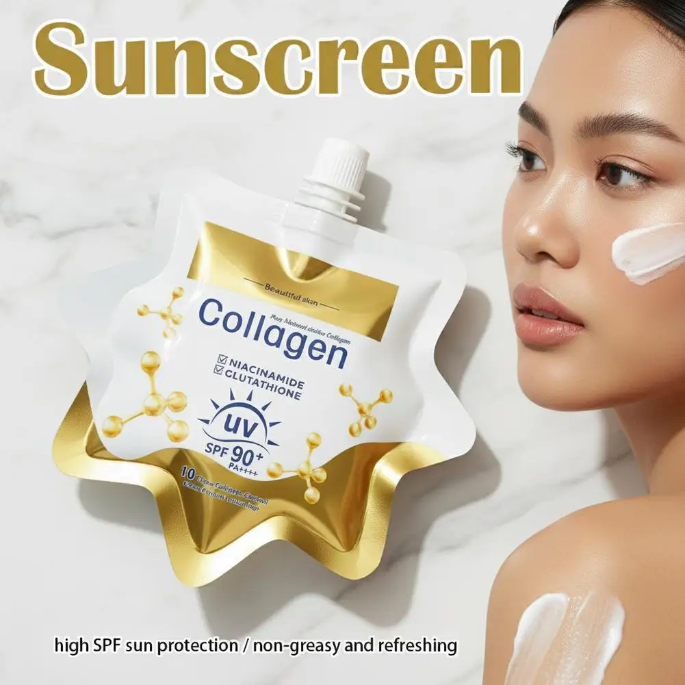 

Коллагеновый солнцезащитный крем SPF 90+ Ultra-Light Fluid Broad Spectrum для лица, увлажняющий, питательный, солнцезащитное средство для ухода за кожей лица