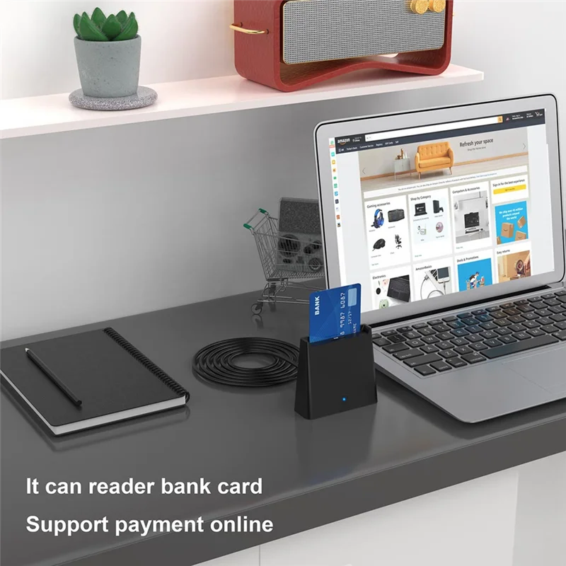 

USB Smart Card Reader ISO7816 Chip For Bank Card ID Card Class A, Class B And Class C (5V, 3V And 1.8V) Smart Cards-Y47A