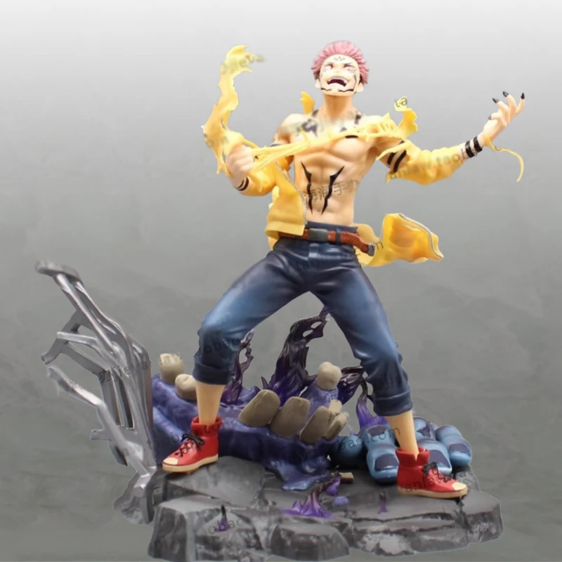 

25.5cm Cartoon Jujutsu Kaisen Yuji Itadori Figurine The Curse King Ryomen Sukuna Figures Model Gift PVC Anime Collection Toys