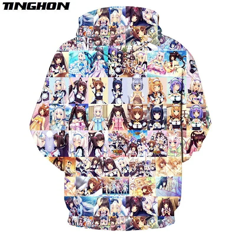 XS-7XL Anime Nekopara Hoodie Men Women 3D Print Chocola Vanilla Cute Girl Autumn Sportswear Casual Streetwear Tops