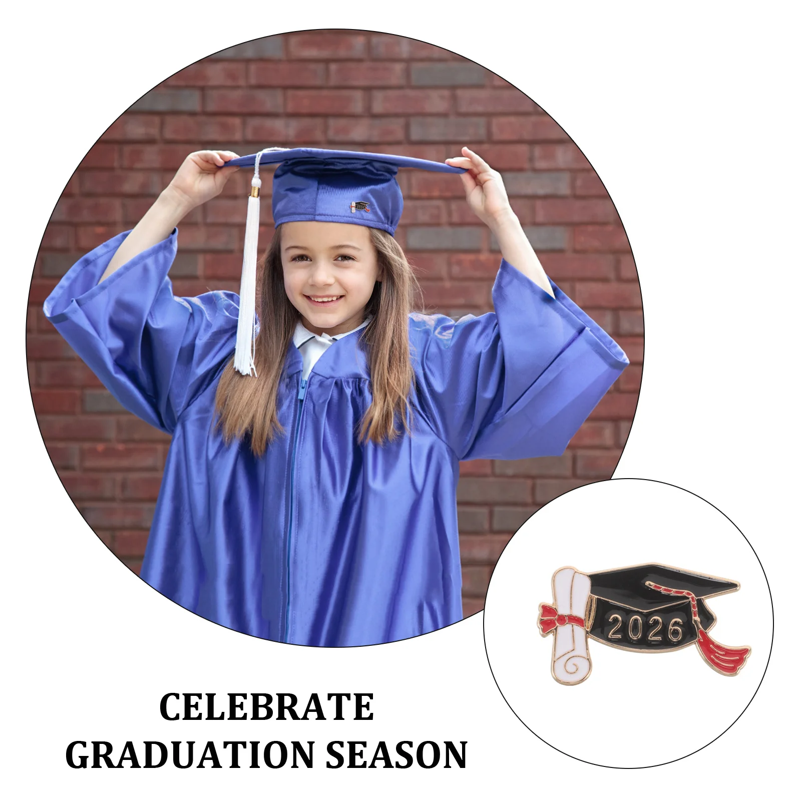 10 szt. Broszki na Sezon Absolwentów Klasa 2026 Kapelusz Absolwenta Biżuteria Metalowa Przypinka do Plecaka Garnituru Klapy Uroczystości Absolwentowskiej