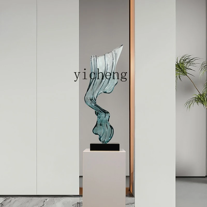 Living Room Entrance Niche Vertical High Decoration Soft Furnishing Transparent High-end Art Sculpture