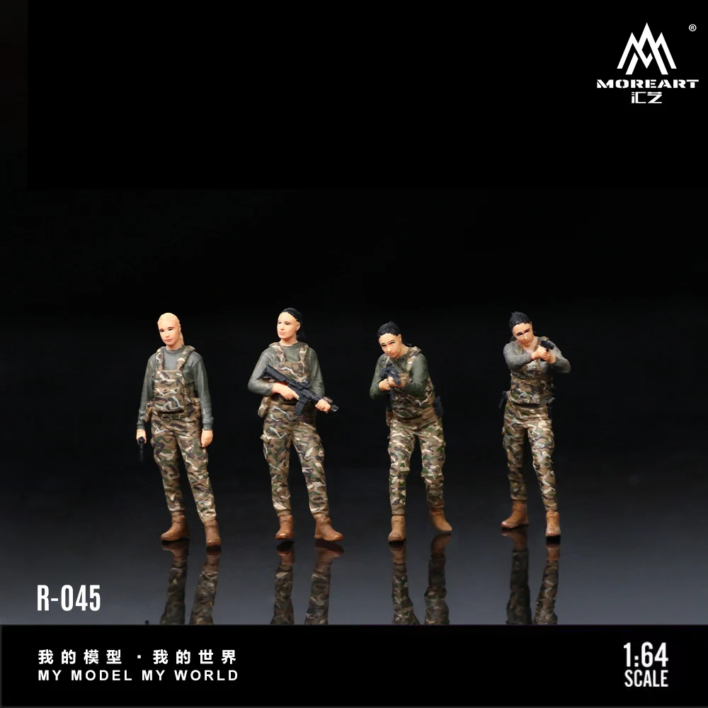More Art 1:64 Special Forces Female Doll Set, Resin Decoration Figure Model for Gift&Display&Collection