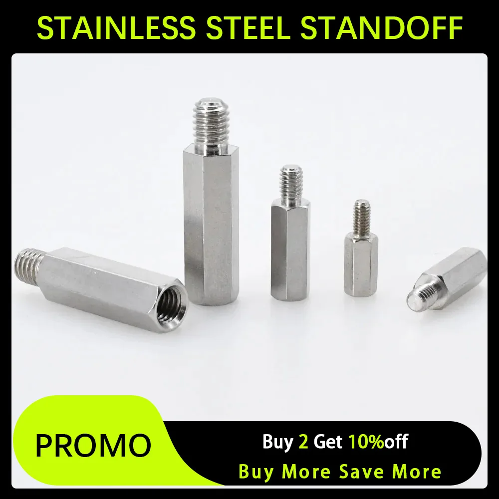 M2 M2,5 M3 M4 M5 M6 Motherboard Spacer Abstandsbolzen PCB Unterstützung Männlich Zu Weiblich Edelstahl Bord Rack Abstand Schrauben Sechskant Bolzen
