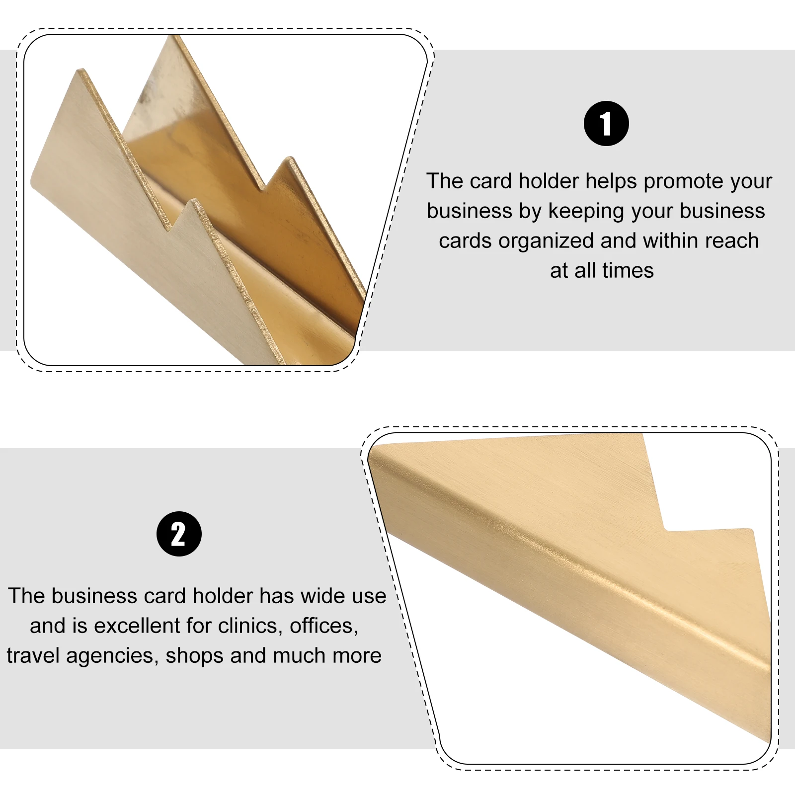 

Multifunctional Metal Business Card Holder Desktop Organizer Stand For Office Gold Name Cards Holder Table Sign Stand Memo Clip