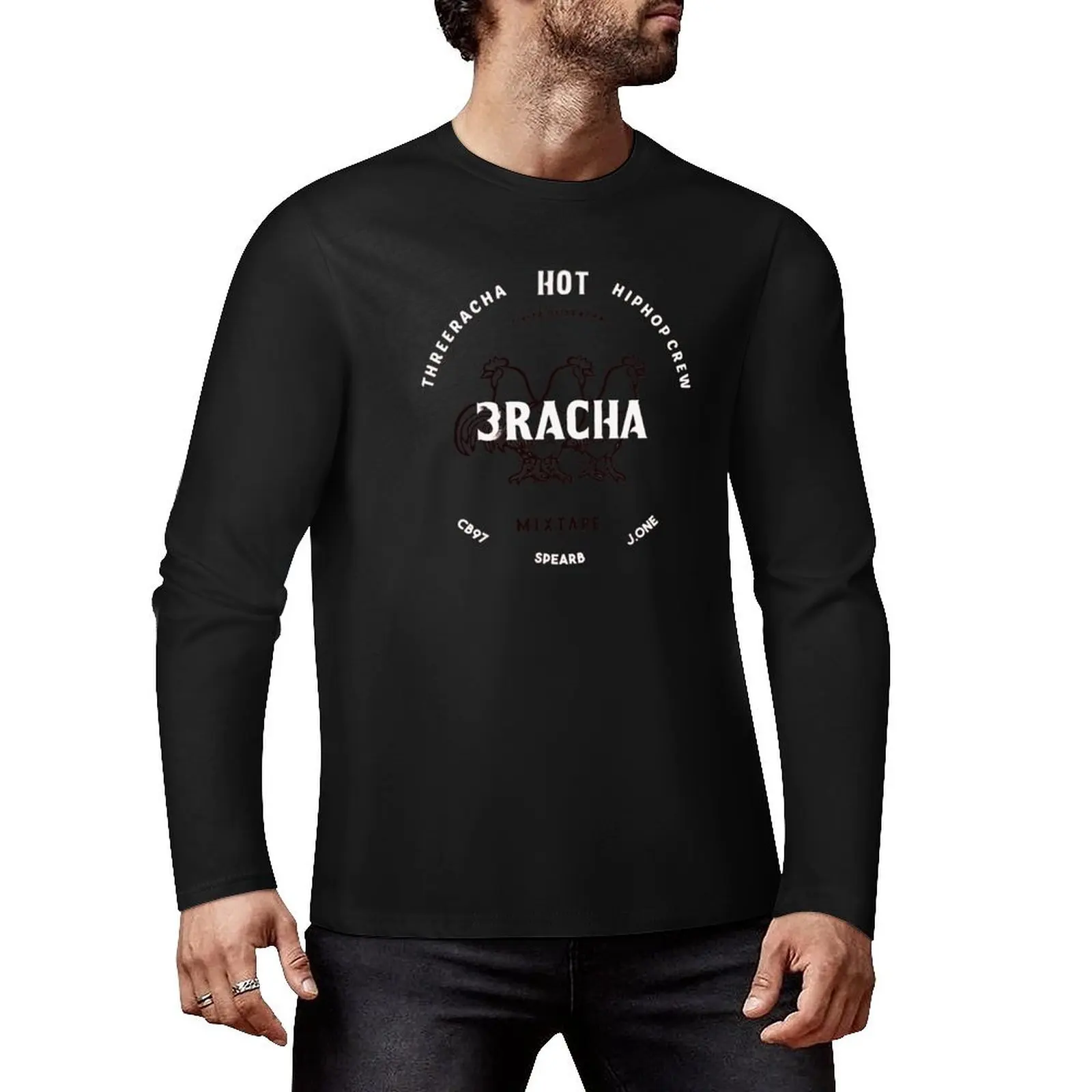 3RACHA Long T-Shirt man clothes oversized t shirt graphic t shirts mens workout shirts