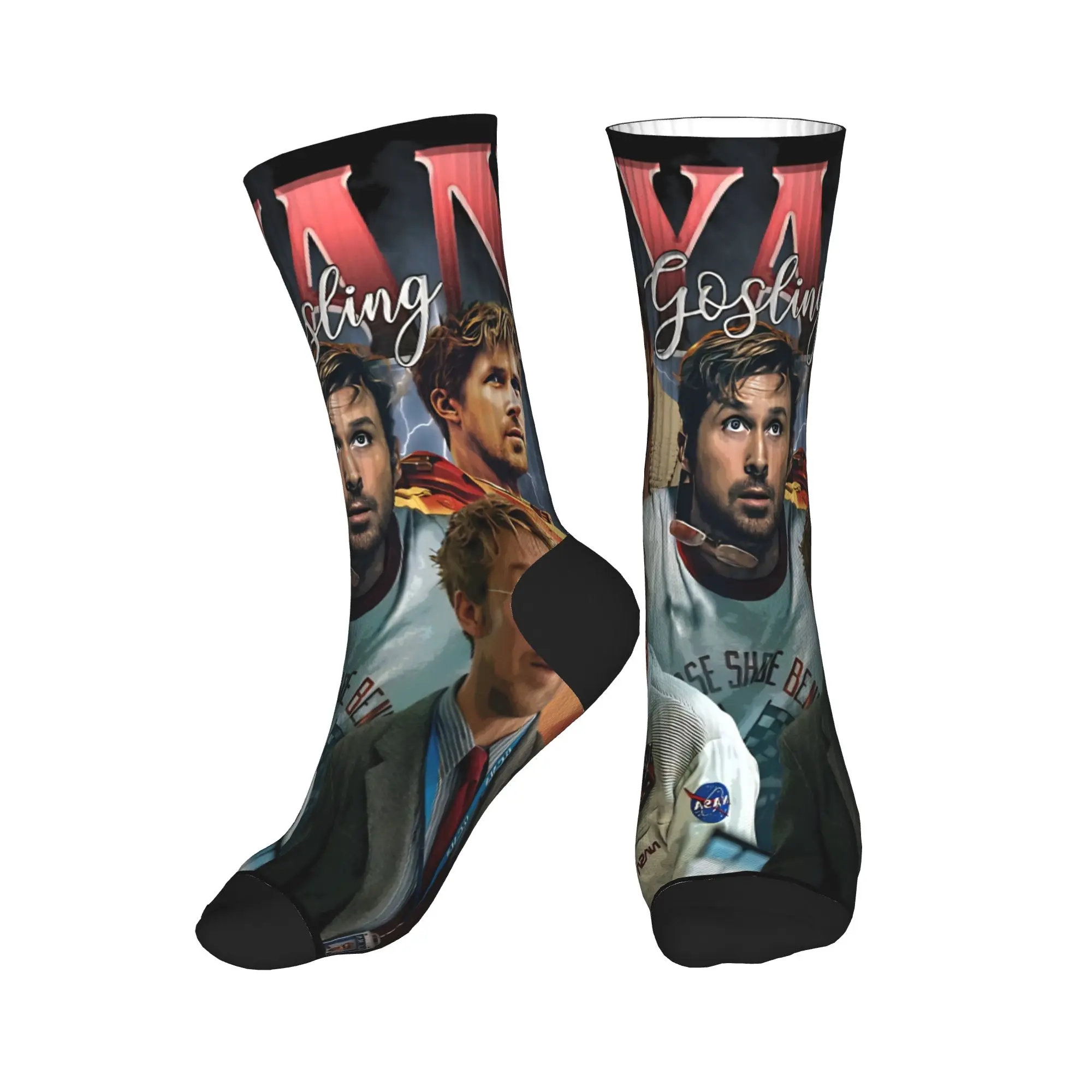 Couple Socks Project Hail Mary Ryan Gosling Movie Vintage Bootleg 90s  Stockings Spring Fashion Socks Skateboard Non Slip Socks