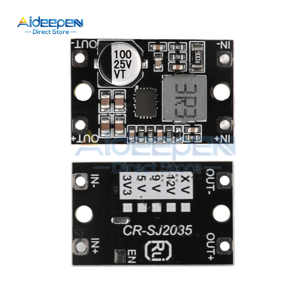 DC-DC Boost Buck Converter Automatic Step Up Step Down Module 3-20V to 3.3V 5V 12V 3.5A Lithium Battery Power Management Module