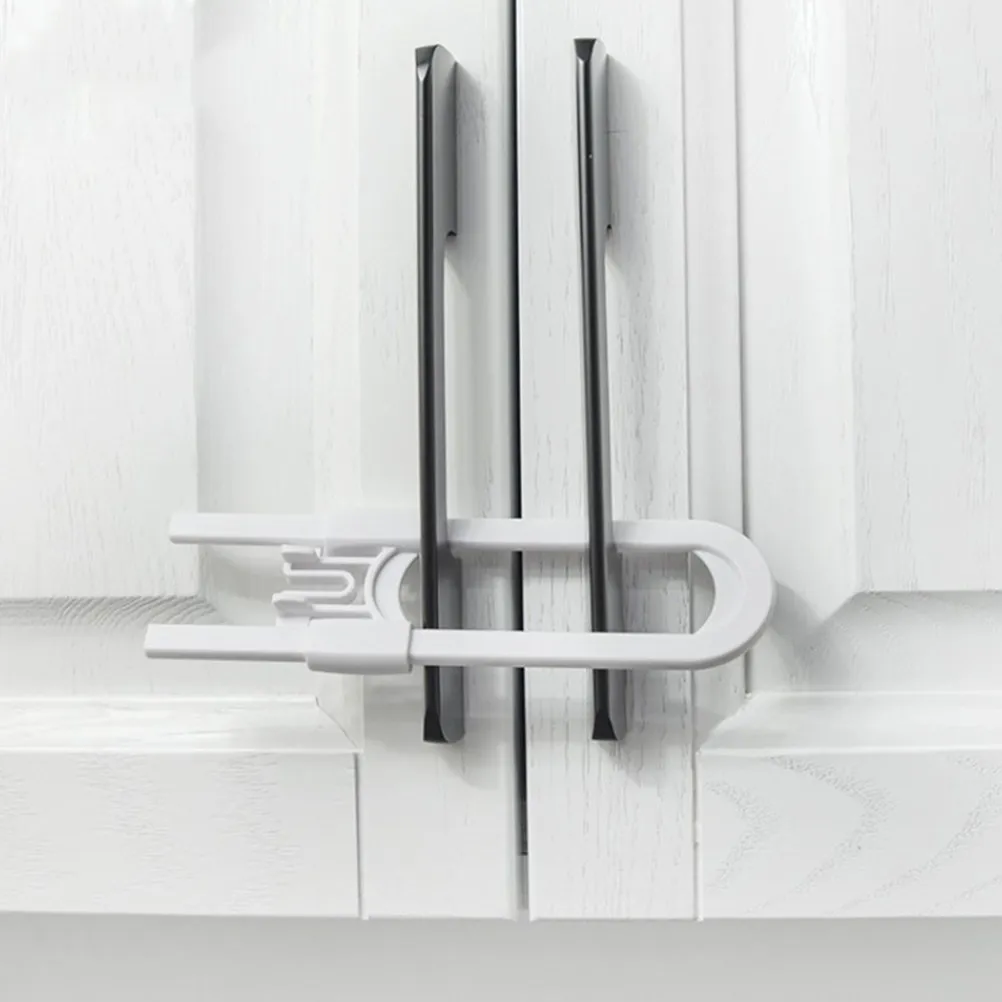 

4Pcs Safety Lock Baby Strong Serrated Design Locking Mechanism for Kids Furniture Protection Baby Drawer Locks Sliding Cabinet